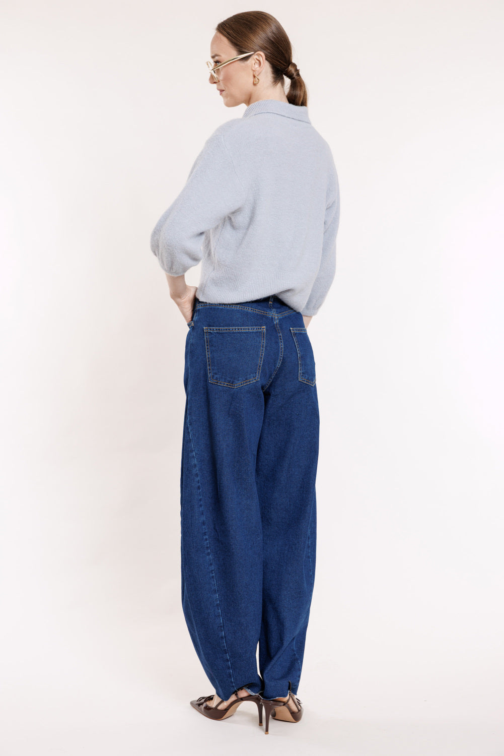 Dark blue jeans