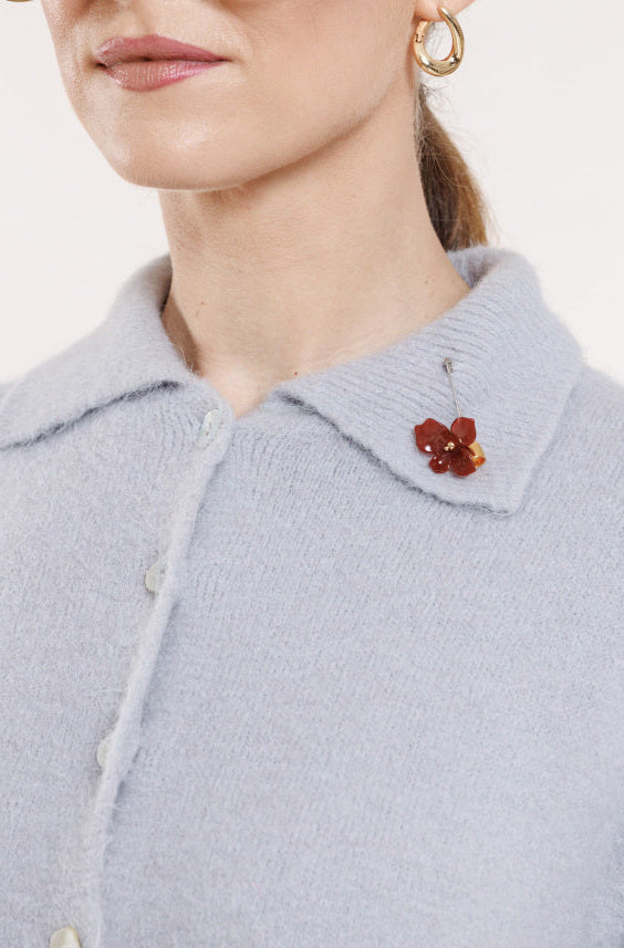 Grey cardigan with buttons