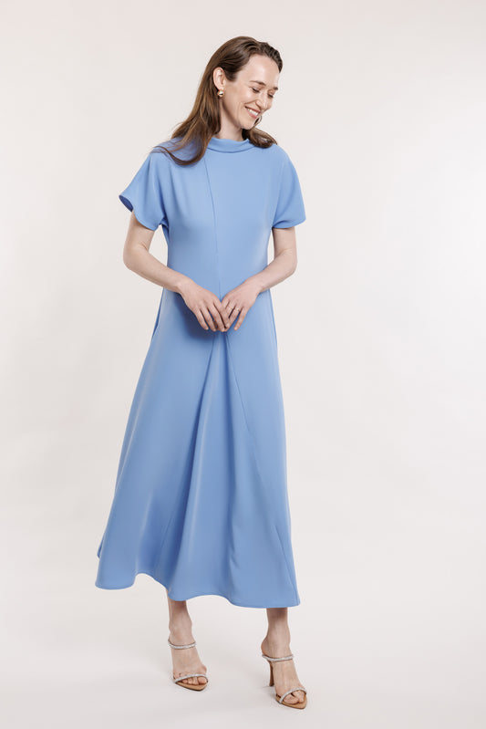 Light blue crepe dress