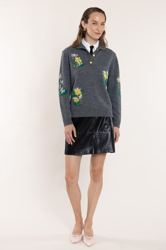 Faux leather mini skirt