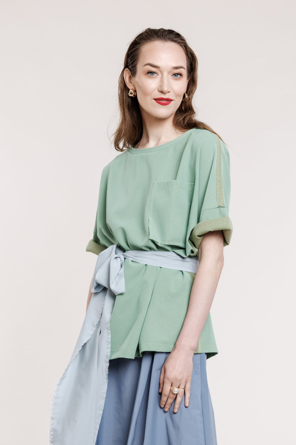 Zaļš oversize T krekls