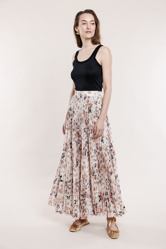 Pleated maxi skirt