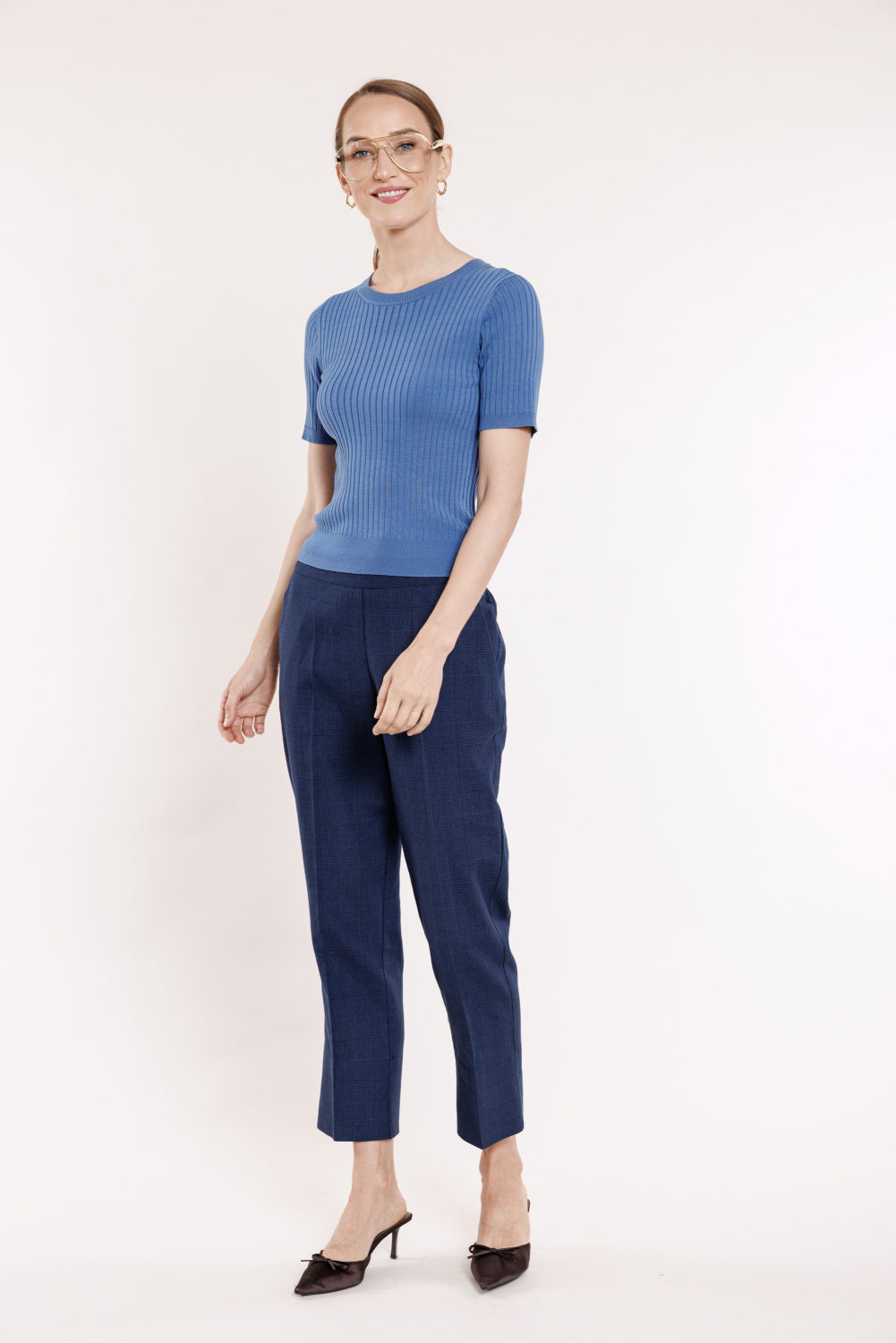 Blue tencel top