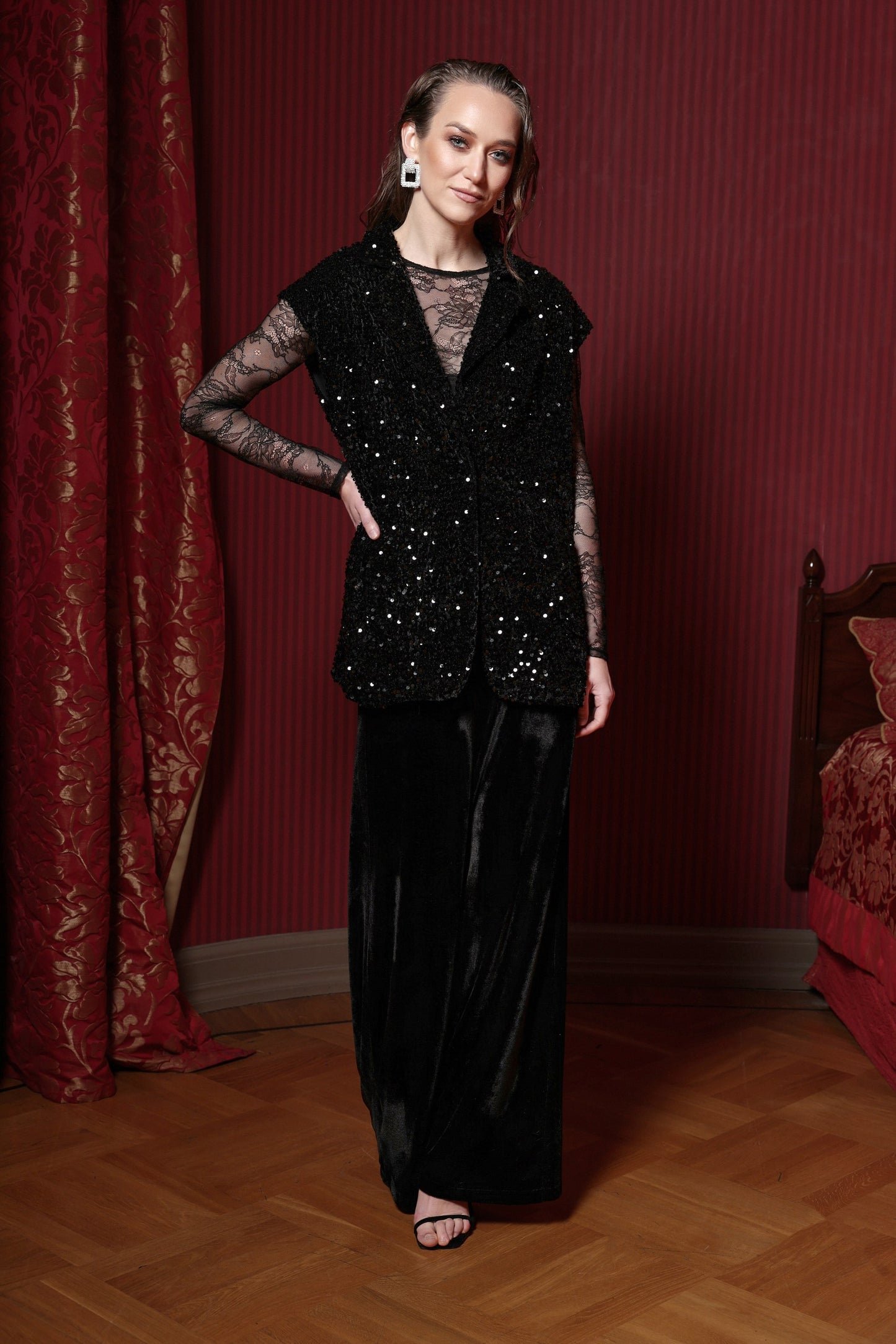 Samta bikses melnā tonī