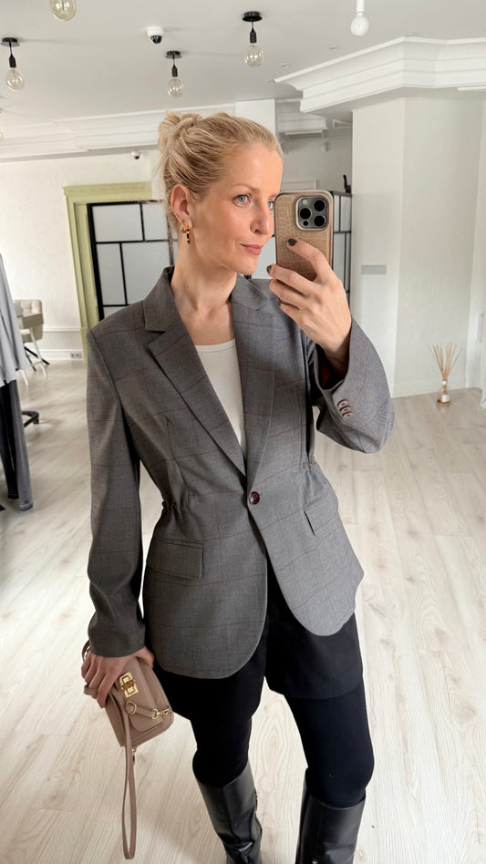 Grey checkered jacket