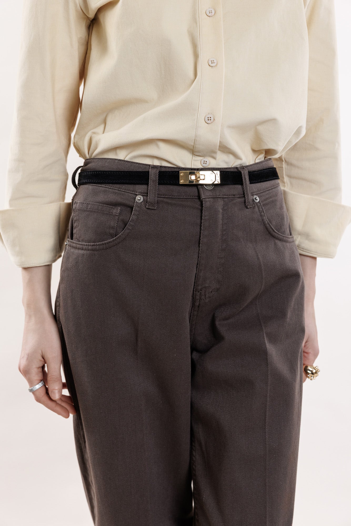 Brūnas džinsa bikses