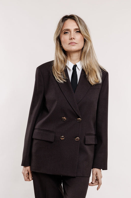 Šokolādes brūna žakete ar oderi