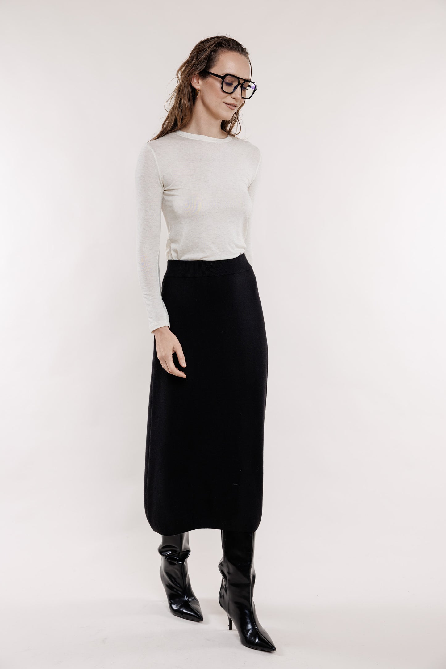 Trikotāžas svārki midi garumā