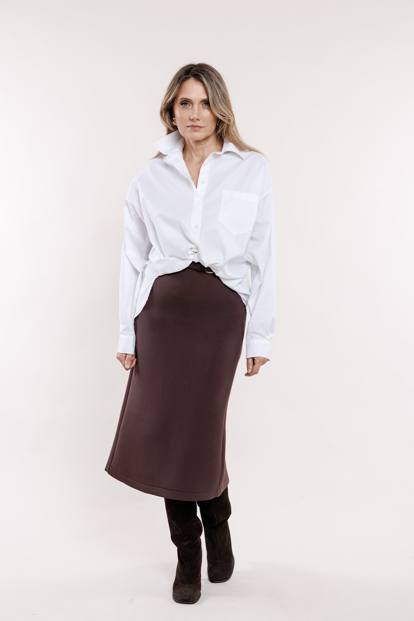 White oversized silhouette shirt