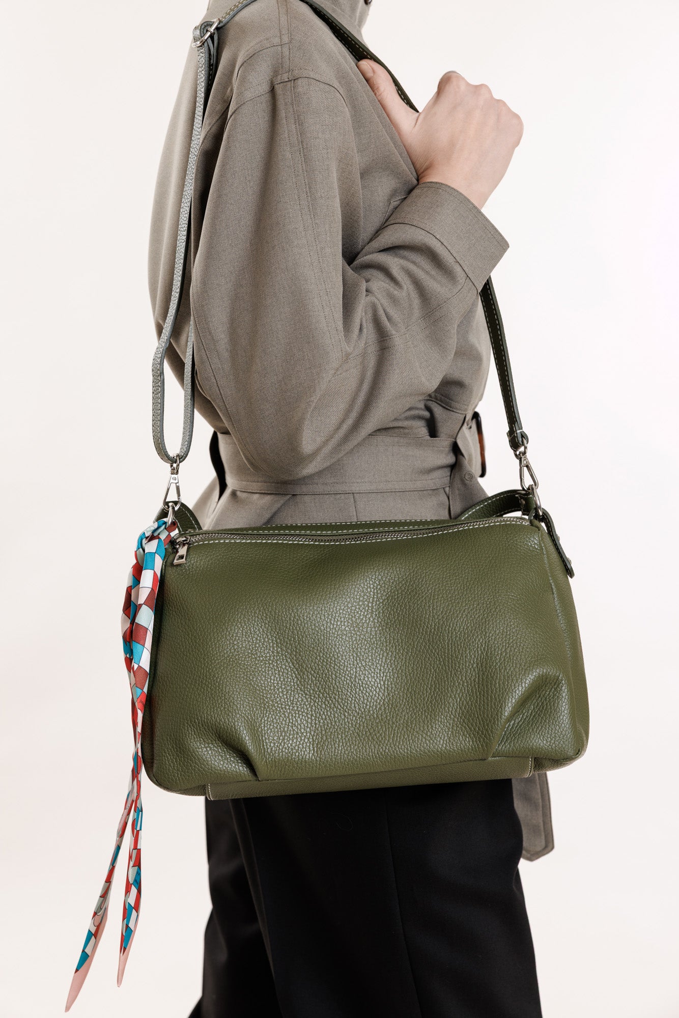 Green bag with two straps