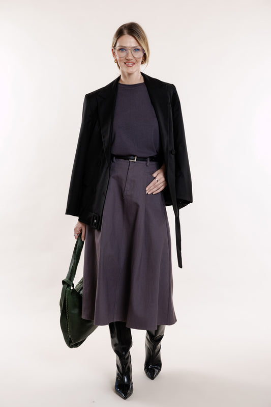 Džinsu svārki melleņu tonī